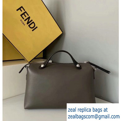 Fendi Leather By The Way Medium Boston Bag Coffee