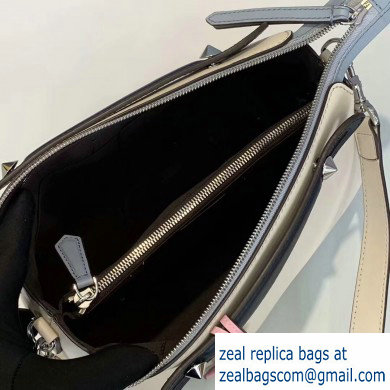 Fendi Leather By The Way Medium Boston Bag Creamy