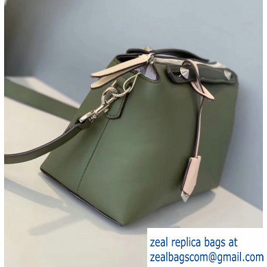 Fendi Leather By The Way Medium Boston Bag Dark Green