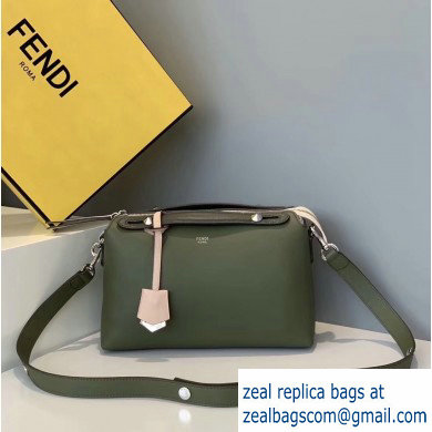Fendi Leather By The Way Medium Boston Bag Dark Green