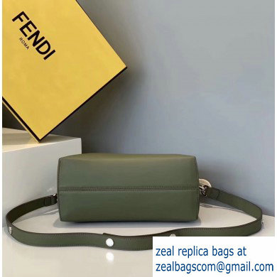Fendi Leather By The Way Medium Boston Bag Dark Green