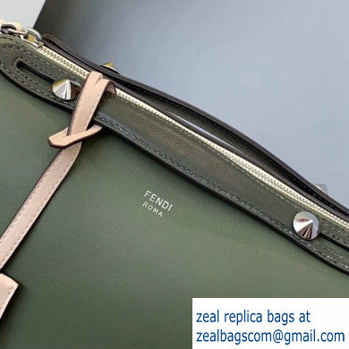 Fendi Leather By The Way Medium Boston Bag Dark Green