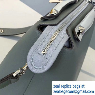 Fendi Leather By The Way Medium Boston Bag Gray