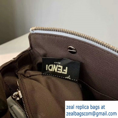 Fendi Leather By The Way Medium Boston Bag Pale Gray