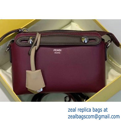 Fendi Leather By The Way Mini Boston Bag Burgundy - Click Image to Close