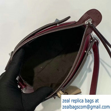 Fendi Leather By The Way Mini Boston Bag Burgundy - Click Image to Close