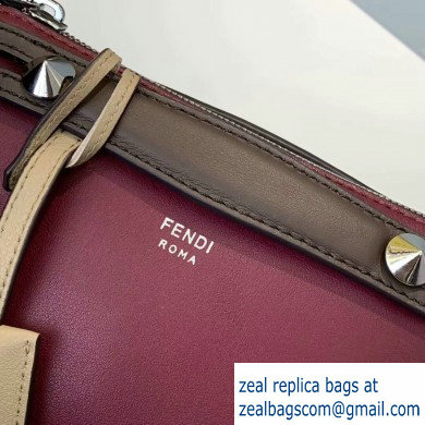 Fendi Leather By The Way Mini Boston Bag Burgundy - Click Image to Close