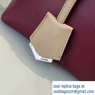 Fendi Leather By The Way Mini Boston Bag Burgundy - Click Image to Close