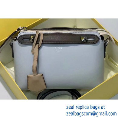 Fendi Leather By The Way Mini Boston Bag Pale Blue/Coffee/Apricot