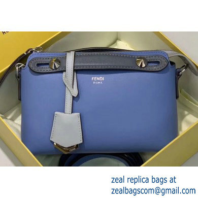 Fendi Leather By The Way Mini Boston Bag Sky Blue