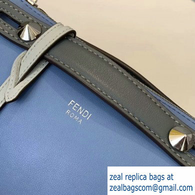 Fendi Leather By The Way Mini Boston Bag Sky Blue