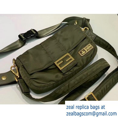 Fendi Porter Nylon Baguette Belt Bag Army Green 2019 - Click Image to Close