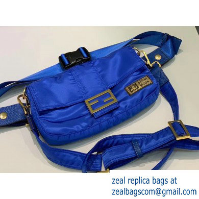Fendi Porter Nylon Baguette Belt Bag Blue 2019 - Click Image to Close