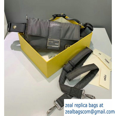 Fendi Porter Nylon Baguette Belt Bag Gray 2019