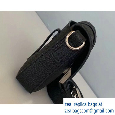 Fendi Roma Amor Leather Mini Baguette Belt Bag Black 2019 - Click Image to Close