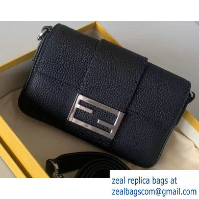 Fendi Roma Amor Leather Mini Baguette Belt Bag Black 2019