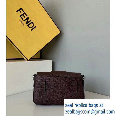 Fendi Roma Amor Leather Mini Baguette Belt Bag Burgundy 2019