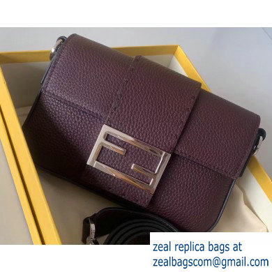 Fendi Roma Amor Leather Mini Baguette Belt Bag Burgundy 2019 - Click Image to Close