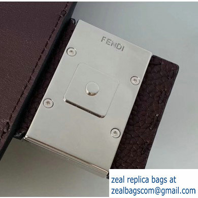 Fendi Roma Amor Leather Mini Baguette Belt Bag Burgundy 2019 - Click Image to Close