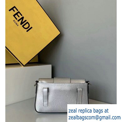 Fendi Roma Amor Leather Mini Baguette Belt Bag Silver 2019 - Click Image to Close