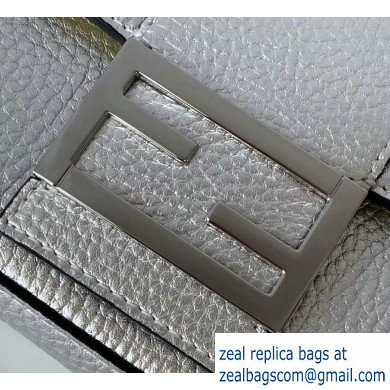 Fendi Roma Amor Leather Mini Baguette Belt Bag Silver 2019 - Click Image to Close