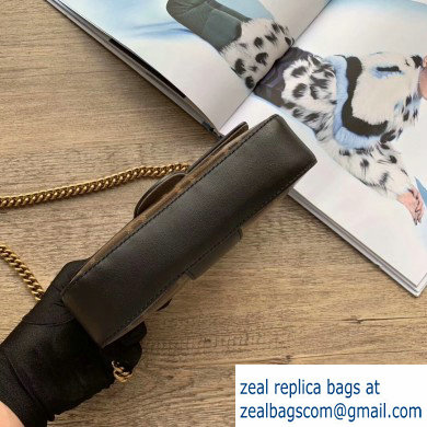 Fendi Stamp Glazed Fabric Mini Double F Bag Black - Click Image to Close