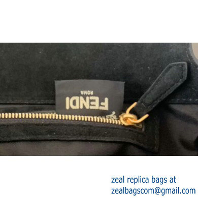 Fendi Suede Medium Baguette Bag Black with Cage 2019 - Click Image to Close