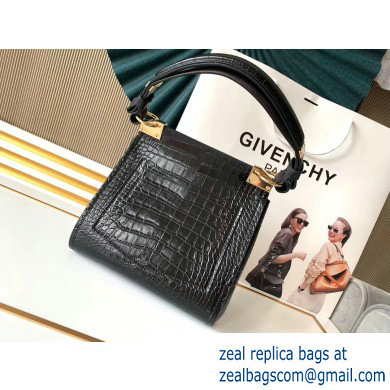 Givenchy Mystic Bag In Crocodile-effect Leather Black 2019 - Click Image to Close