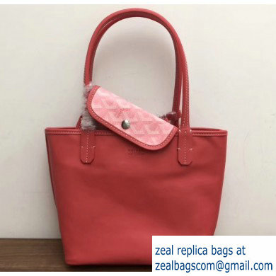 Goyard Anjou Reversible Tote Mini Bag Cherry Pink