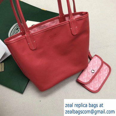 Goyard Anjou Reversible Tote Mini Bag Cherry Pink - Click Image to Close