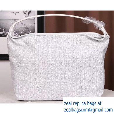 Goyard Fidji Shoulder Hobo Bag White