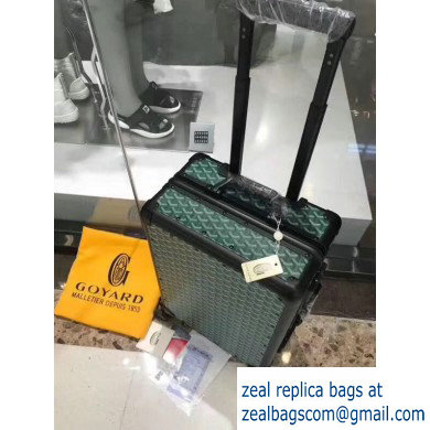 Goyard Trolley Travel Luggage Bag Green