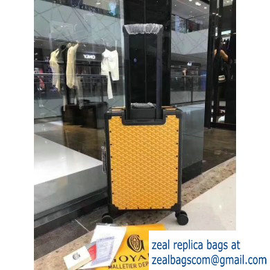 Goyard Trolley Travel Luggage Bag Yellow - Click Image to Close