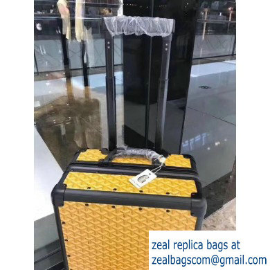 Goyard Trolley Travel Luggage Bag Yellow
