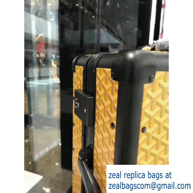 Goyard Trolley Travel Luggage Bag Yellow