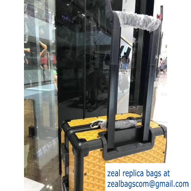 Goyard Trolley Travel Luggage Bag Yellow