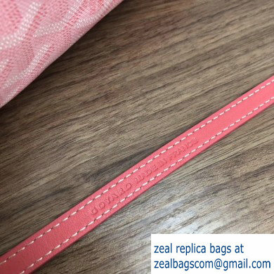 Goyard Wooden Handle Saigon Mini Tote Bag with Shoulder Strap Cherry Pink - Click Image to Close