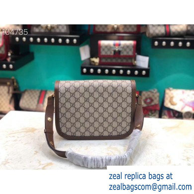 Gucci 1955 Horsebit Shoulder Bag 602204 GG Supreme Canvas Coffee 2019 - Click Image to Close