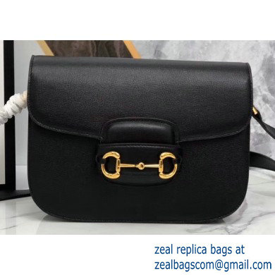 Gucci 1955 Horsebit Shoulder Bag 602204 Leather Black 2019