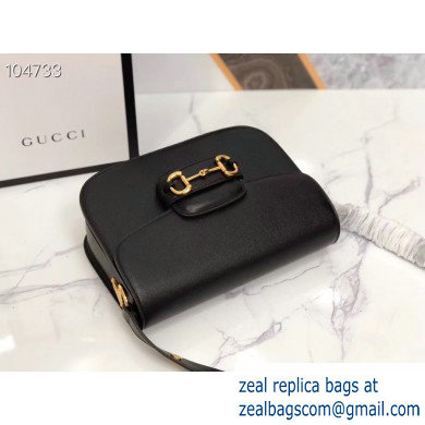 Gucci 1955 Horsebit Shoulder Bag 602204 Leather Black 2019