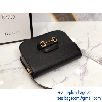 Gucci 1955 Horsebit Shoulder Bag 602204 Leather Black 2019 - Click Image to Close