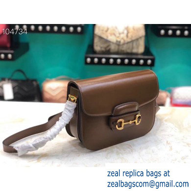 Gucci 1955 Horsebit Shoulder Bag 602204 Leather Coffee 2019