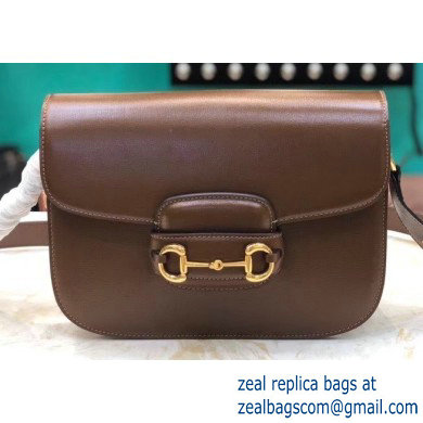 Gucci 1955 Horsebit Shoulder Bag 602204 Leather Coffee 2019