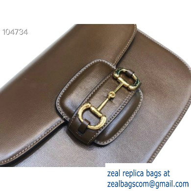 Gucci 1955 Horsebit Shoulder Bag 602204 Leather Coffee 2019 - Click Image to Close