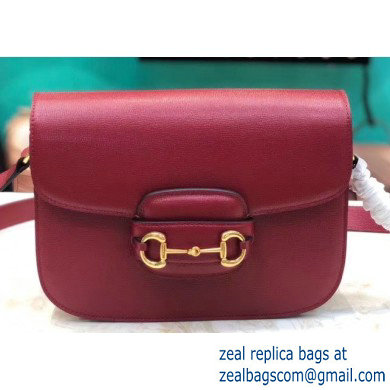 Gucci 1955 Horsebit Shoulder Bag 602204 Leather Red 2019 - Click Image to Close