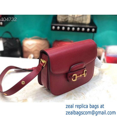 Gucci 1955 Horsebit Shoulder Bag 602204 Leather Red 2019 - Click Image to Close