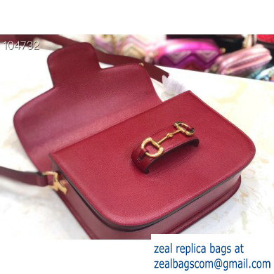 Gucci 1955 Horsebit Shoulder Bag 602204 Leather Red 2019