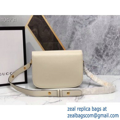 Gucci 1955 Horsebit Shoulder Bag 602204 Leather White 2019