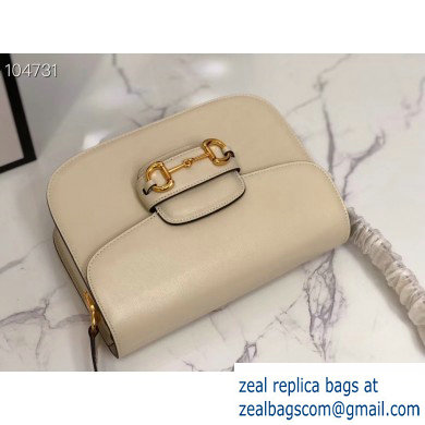 Gucci 1955 Horsebit Shoulder Bag 602204 Leather White 2019 - Click Image to Close