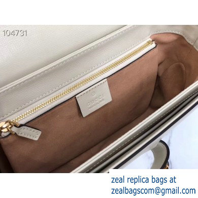 Gucci 1955 Horsebit Shoulder Bag 602204 Leather White 2019 - Click Image to Close